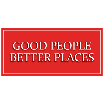 Good People, Better Places sticker
